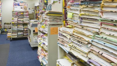 A paper warehouse room