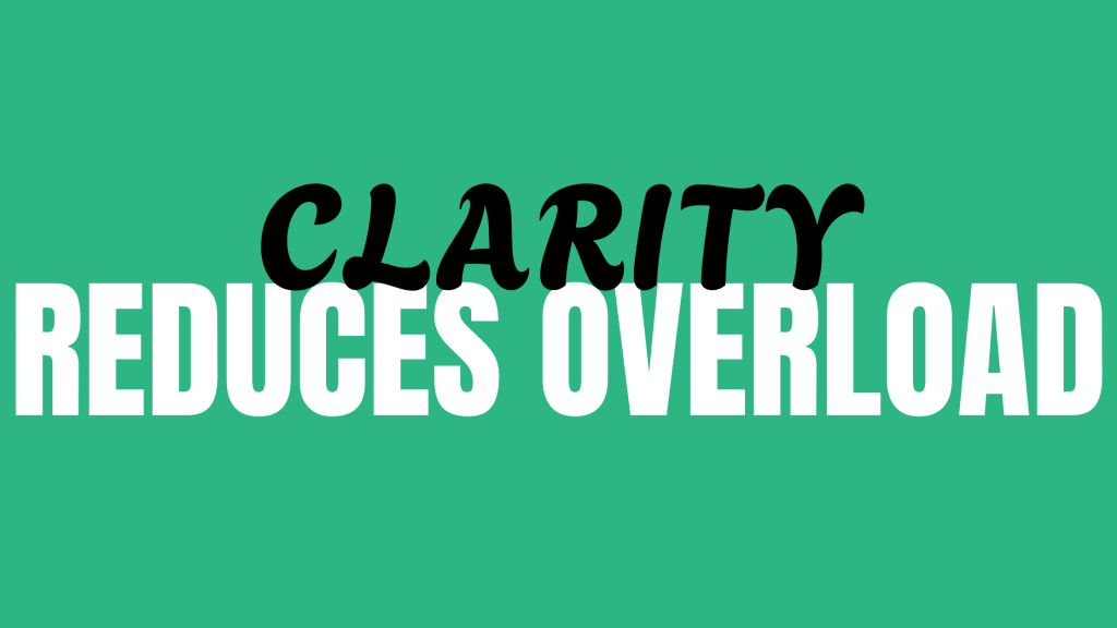 Clarity Reduces Overload